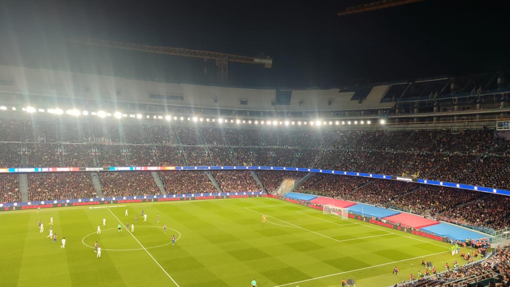 La grada del nuevo Camp Nou, durante el Barça-Osasuna de Liga