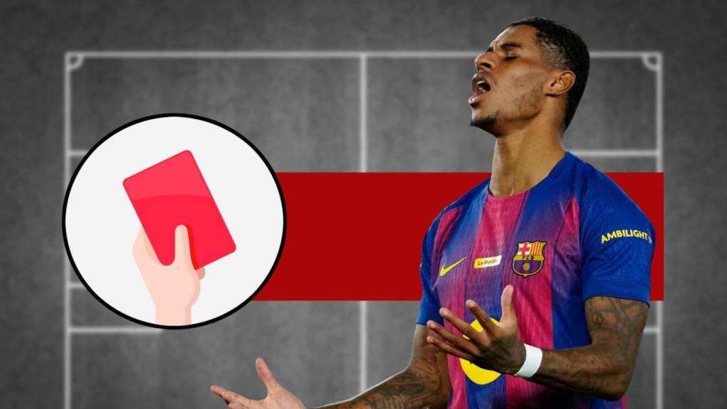La tarjeta roja del Barça-Osasuna para Marcus Rashford