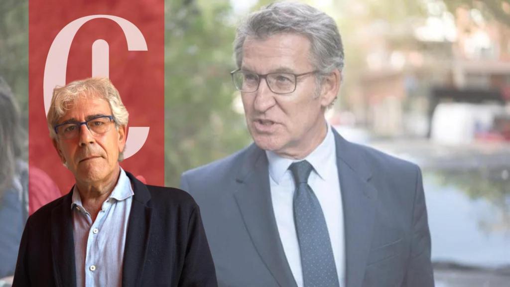 Un montaje de Toni Bolaño sobre una imagen de Feijóo