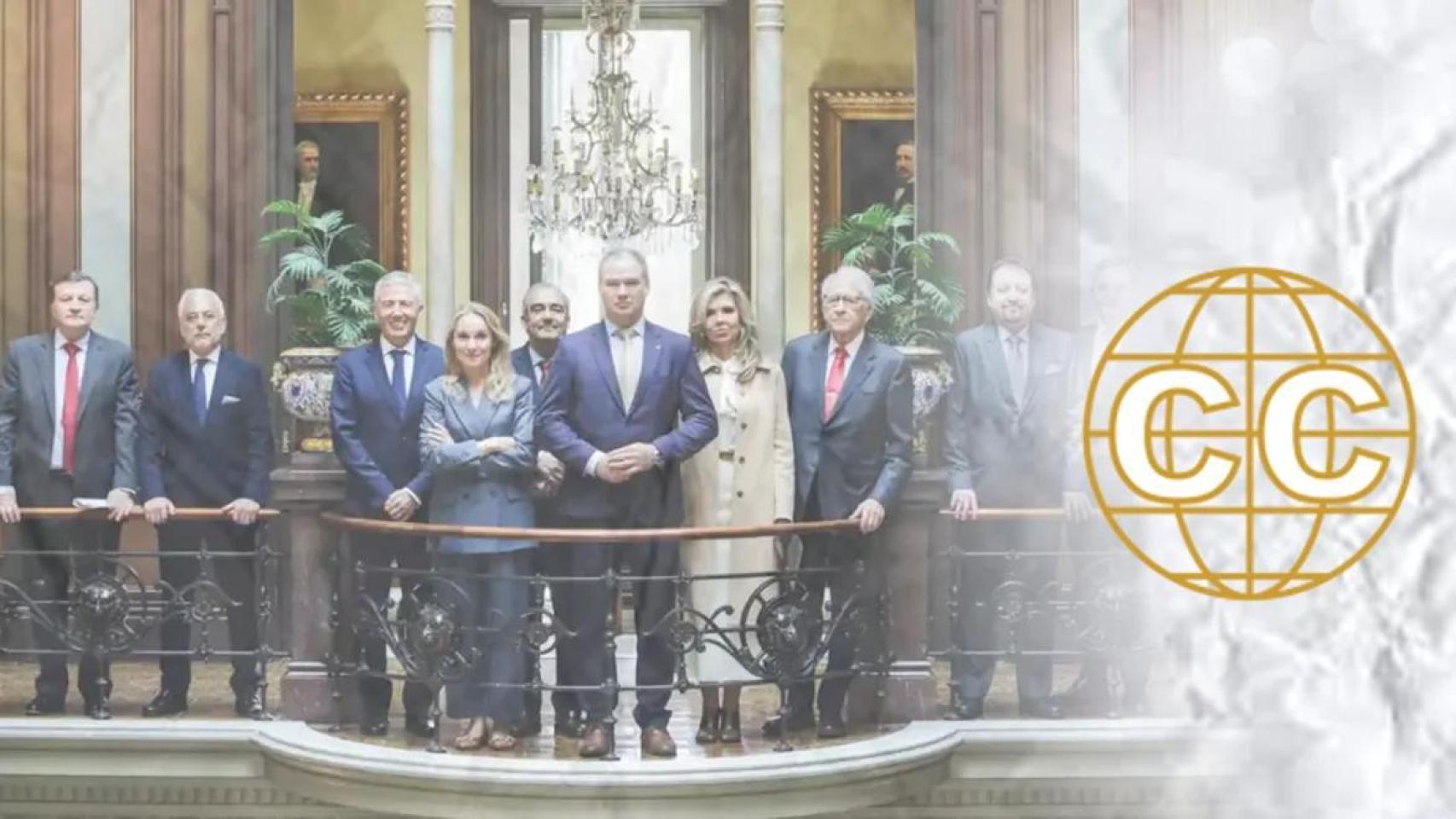 El cuerpo consular de Barcelona, al término de la asamblea anterior