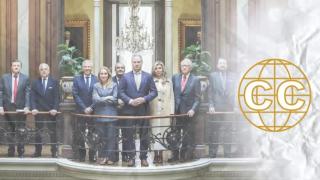 El cuerpo consular de Barcelona, al término de la asamblea anterior