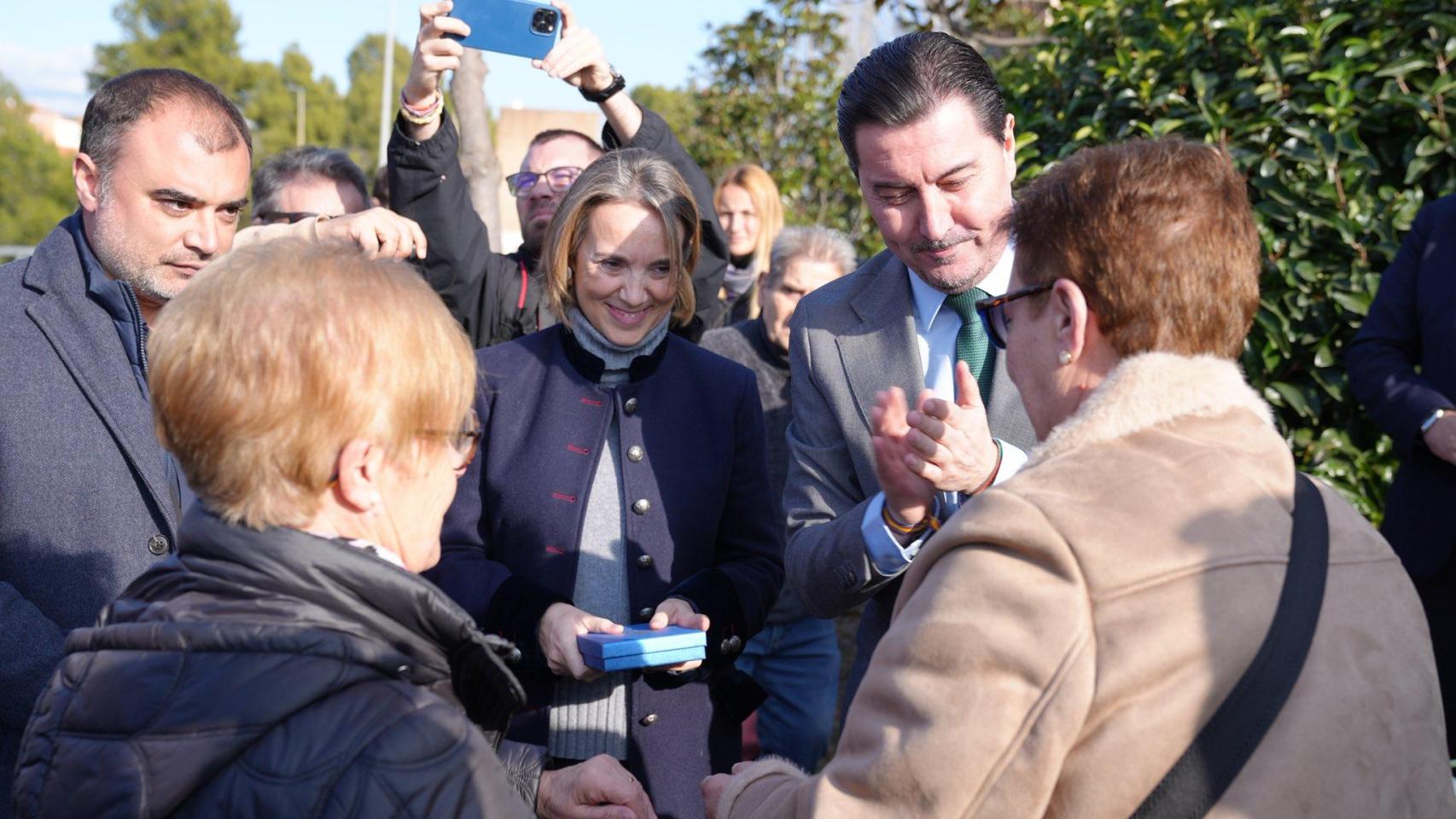 Cuca Gamarra, este domingo, durante el homenaje a Paco Cano, asesinado por ETA