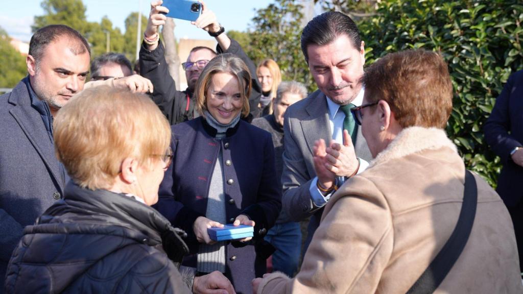 Cuca Gamarra, este domingo, durante el homenaje a Paco Cano, asesinado por ETA