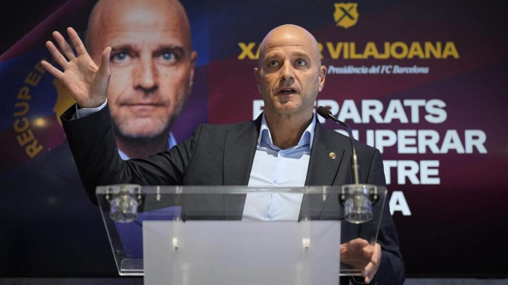Xavier Vilajoana, en el acto de presentación de su precandidatura a las elecciones del Barça
