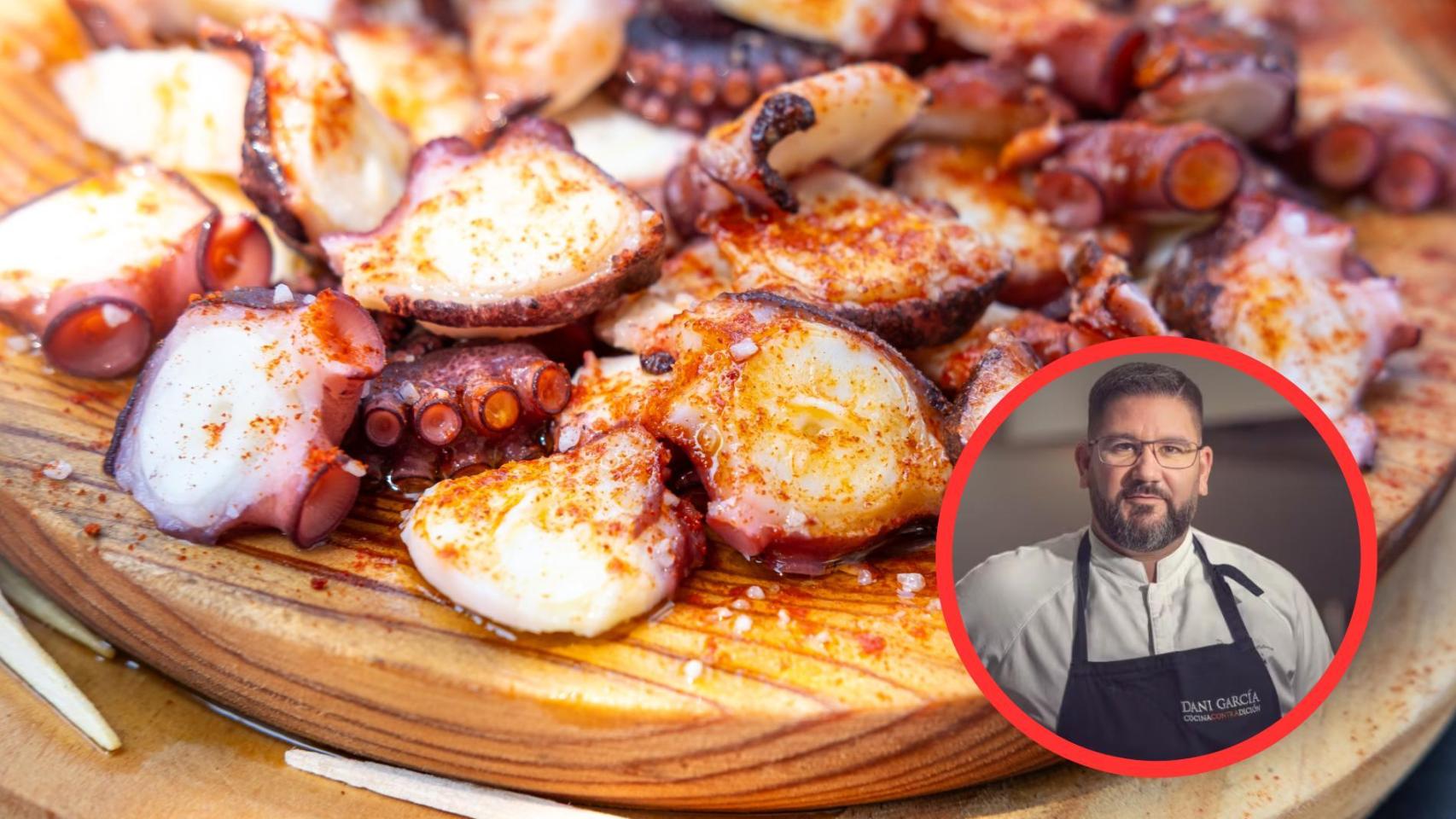 Dani García y plato de pulpo