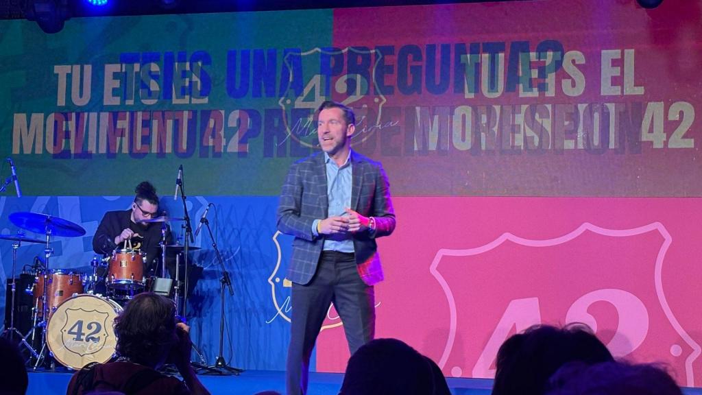 Marc Ciria en la presentació de 'Moviment 42' a la Sala Bikini de Barcelona