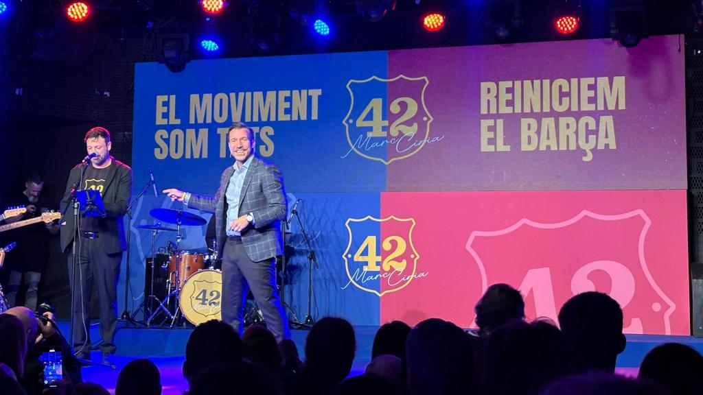 Marc Ciria en la presentación de 'Moviment 42' en la Sala Bikini de Barcelona