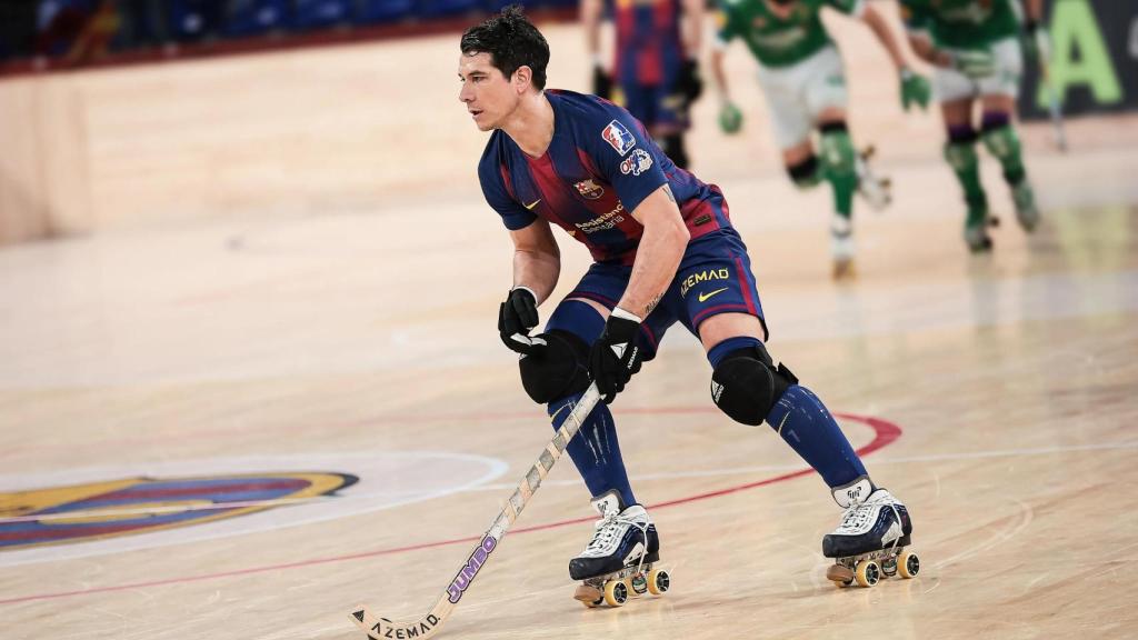 Pablo Álvarez, jugador del Barça de hockey