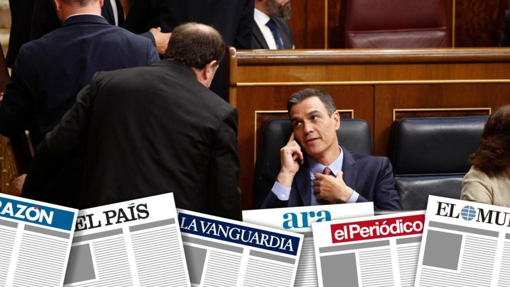 Oriol Junqueras y Pedro Sánchez en el Congreso de los Diputados