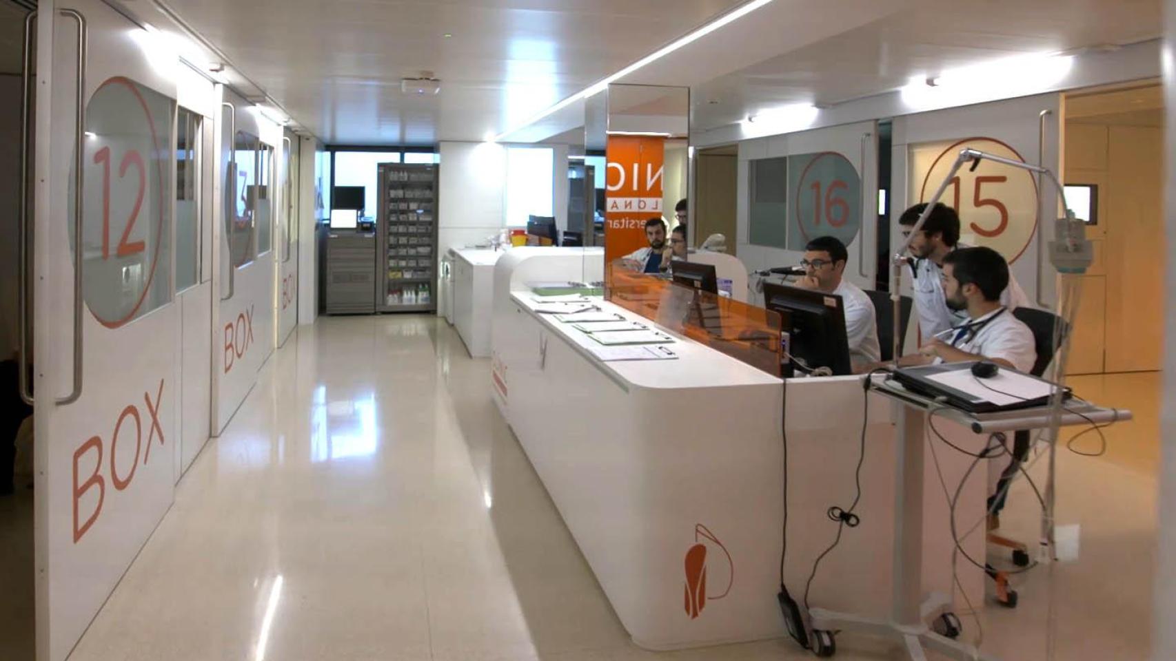 Unidad de urgencias del Hospital Clínic