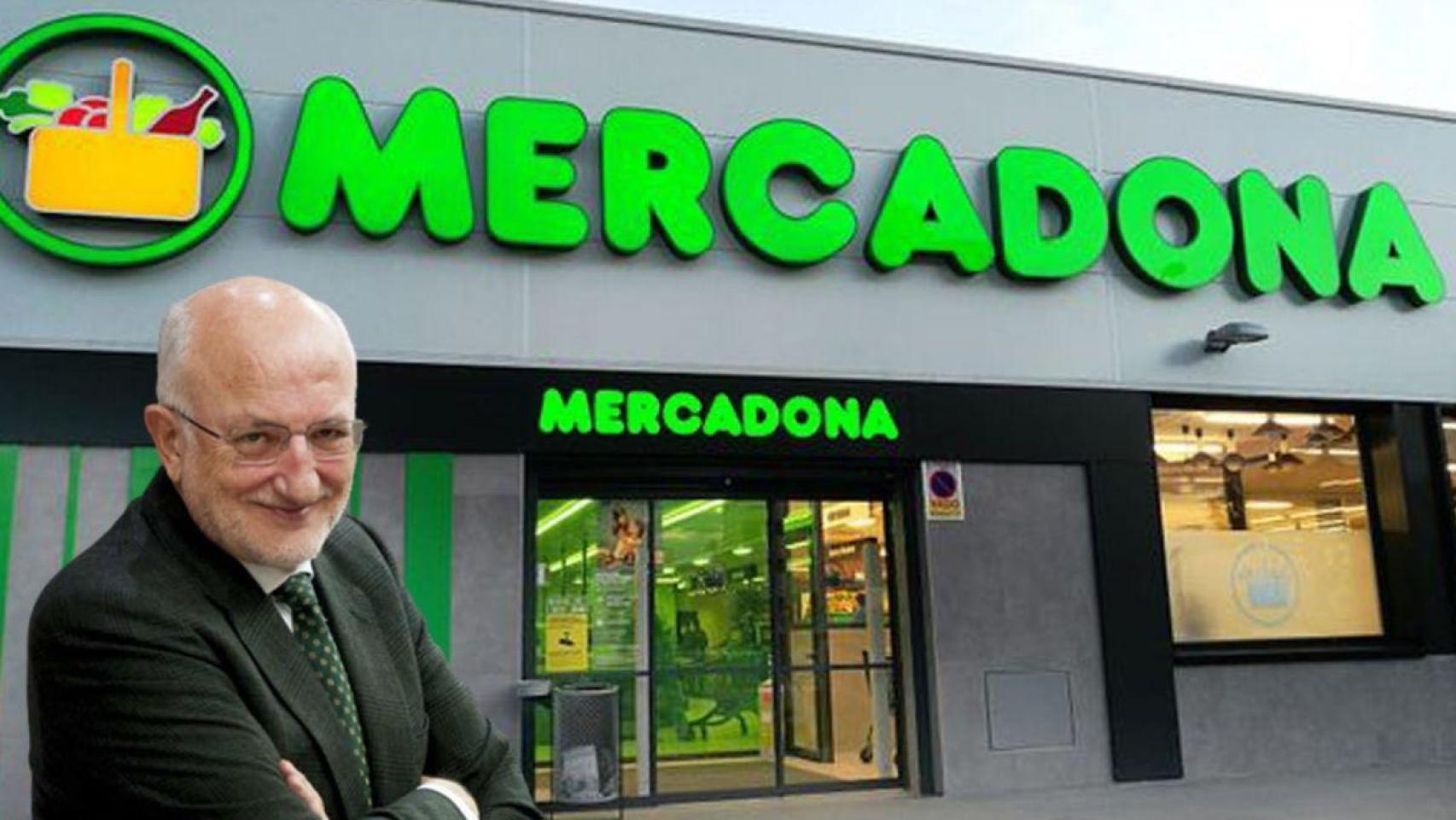 Juan Roig, el empresario y dueño de Mercadona, frente a uno de sus establecimientos