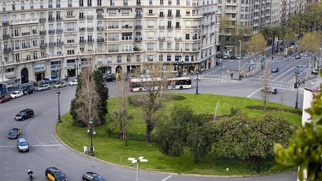 Imagen aérea de la plaza Francesc Macià