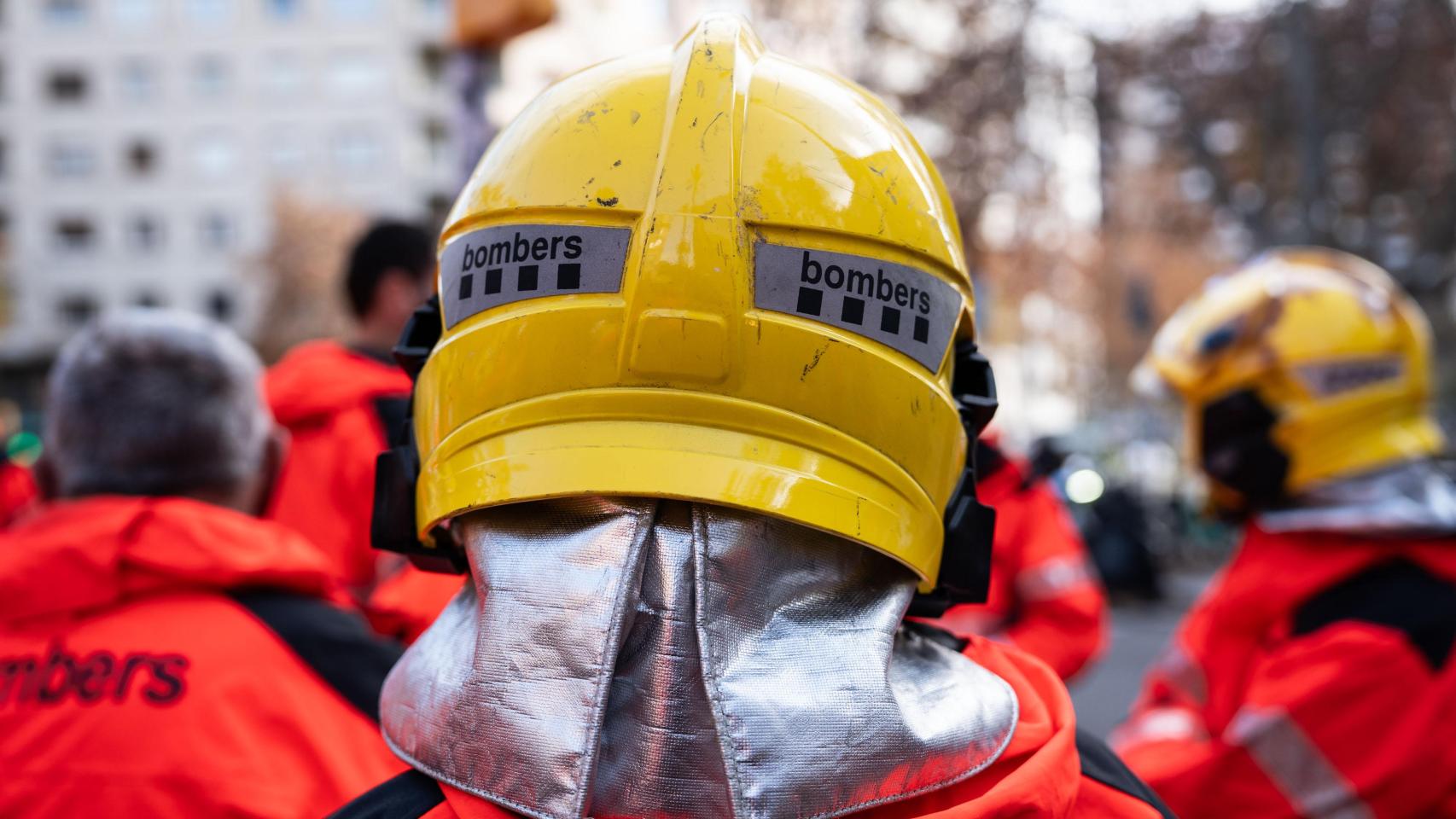 Imagen de archivo de una manifestación bomberos en Barcelona