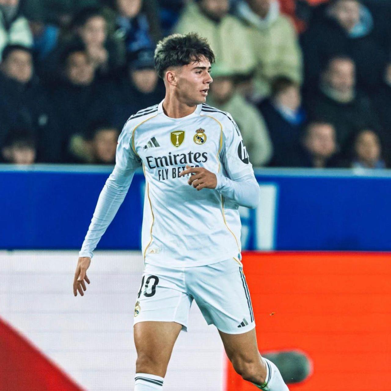 Víctor Valdepeñas en el seu debut amb el Reial Madrid