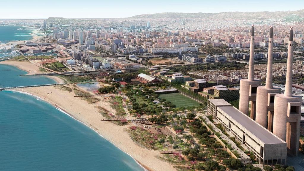 Vista virtual del nuevo parque de Les Tres Xemeneies