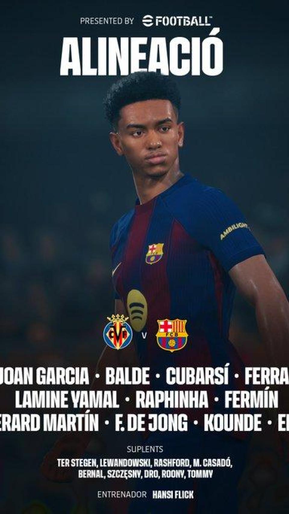 Onze titular del Barça a Vila-real