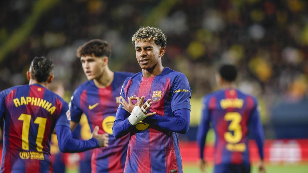 Lamine Yamal dedica el seu gol al Vila-real-Barça a Rocafonda