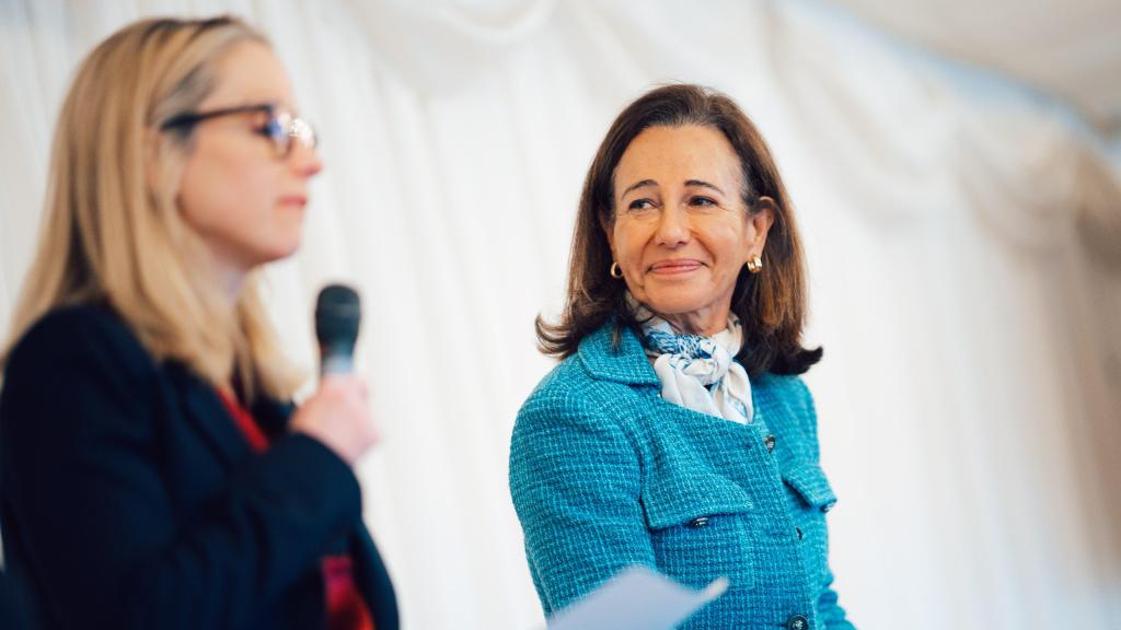 Ana Botín, presidenta de Santander, i Lucy Rigby, City Minister del Govern britànic