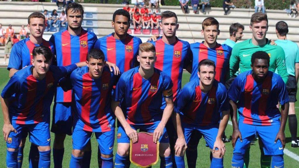 Èric Montes amb el Juvenil A del Barça