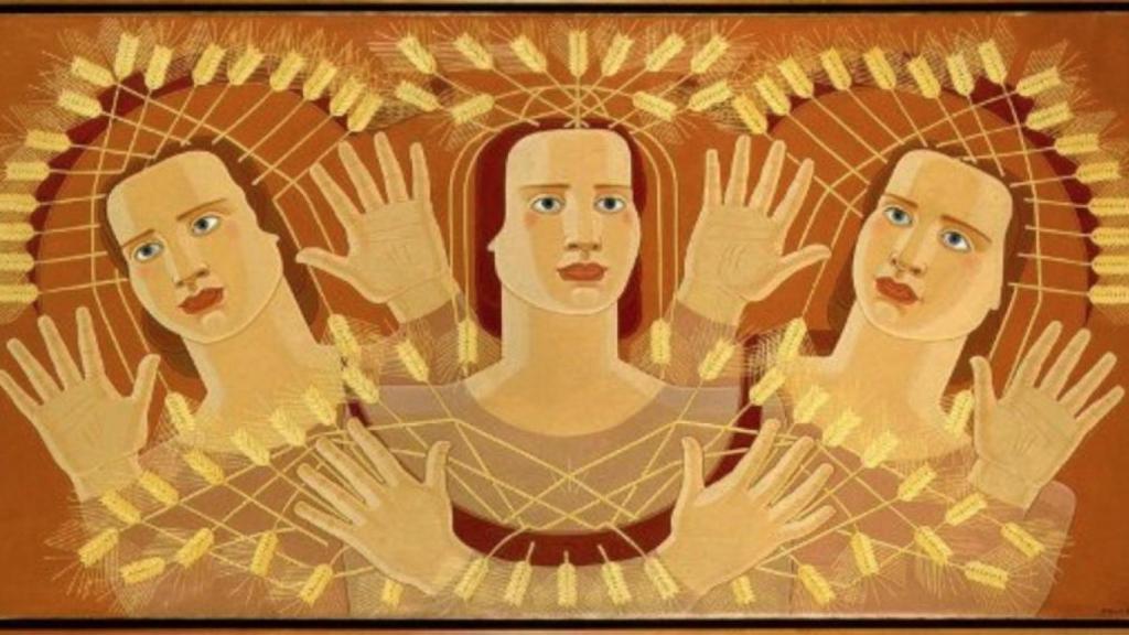 El óleo ‘Canto de las espigas’ (1939) de Maruja Mallo.