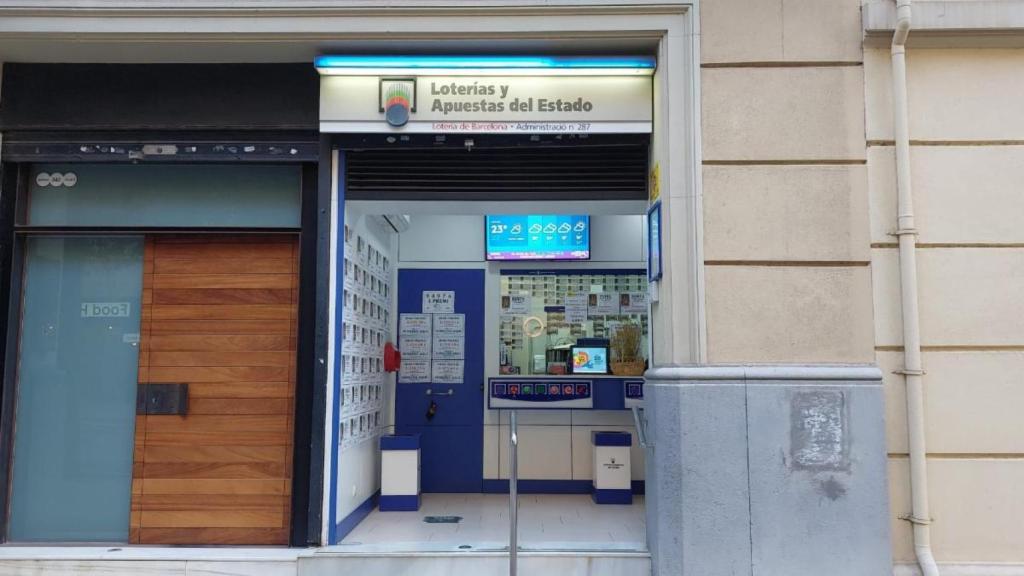 La administración nº 287 de Barcelona, en la calle Galileo, ganadora del quinto quinto premio de la Lotería de Navidad