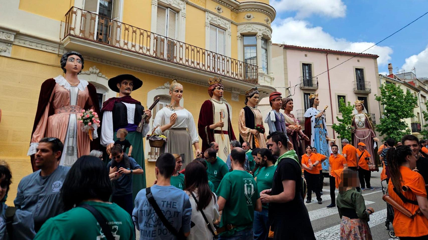 Celebración con 'gegants' en Piera (Barcelona)