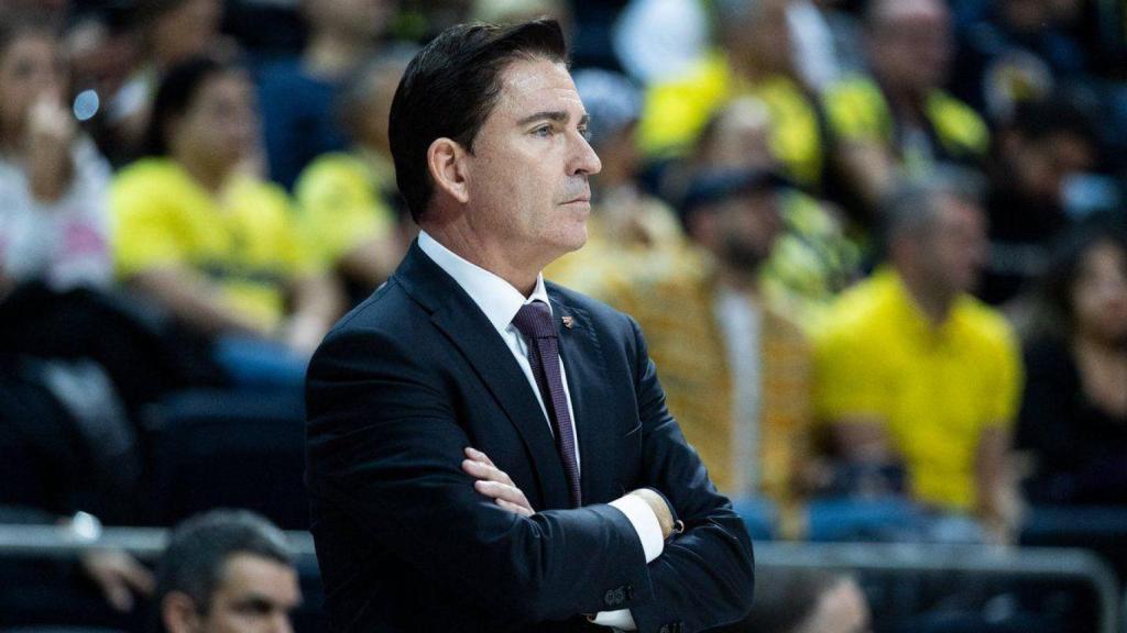 Xavi Pascual en el Fenerbahce-Barça de basket de la Euroliga