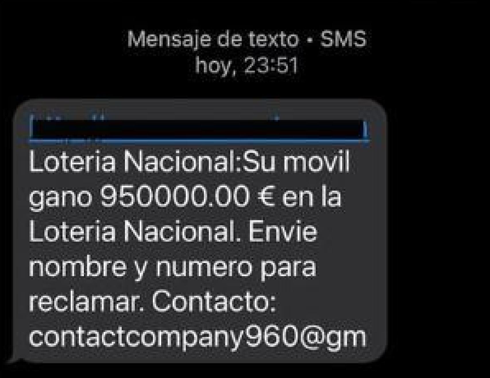 Exemple d’estafa relacionada amb la Loteria