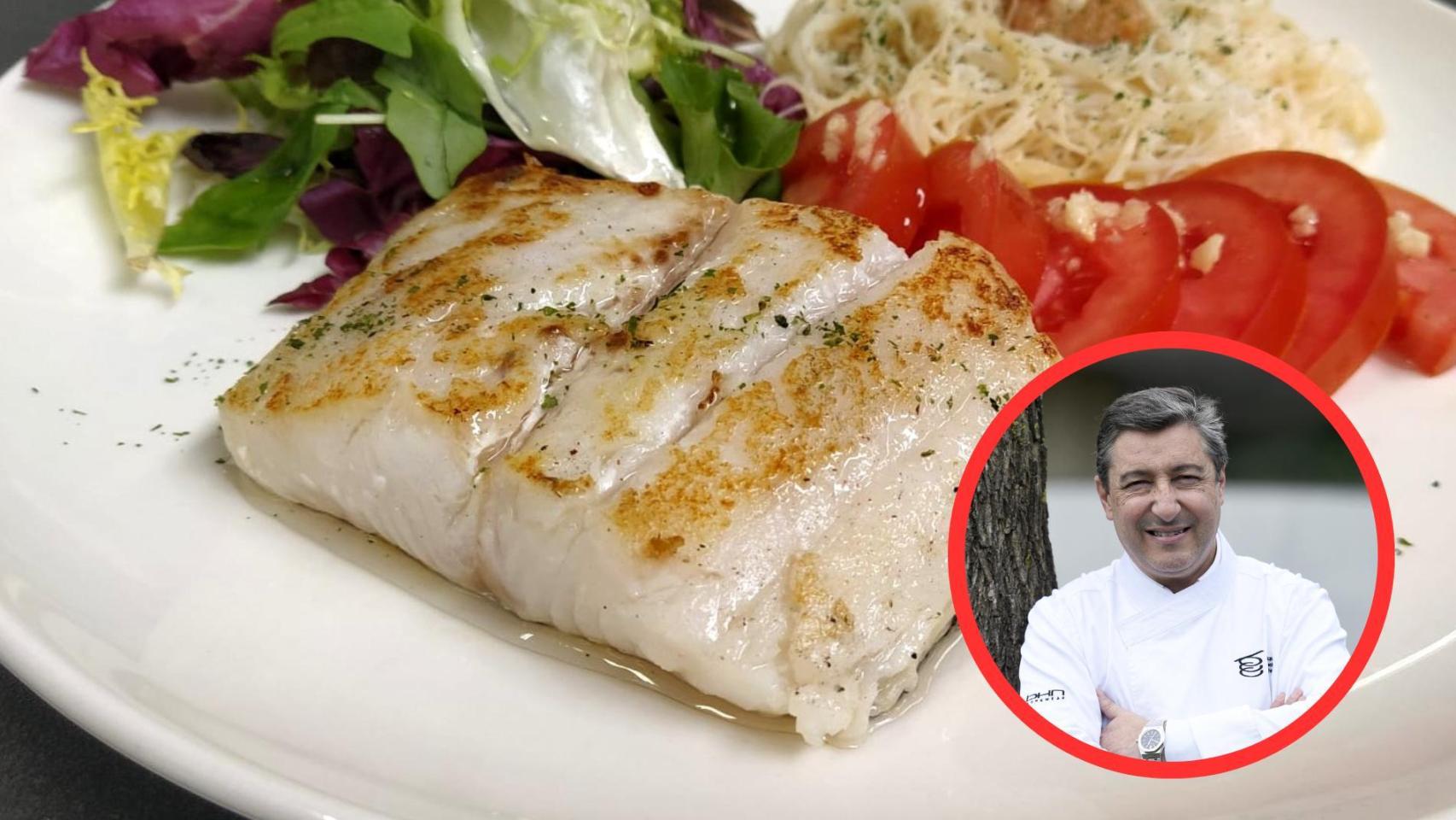 Joan Roca y merluza a la plancha