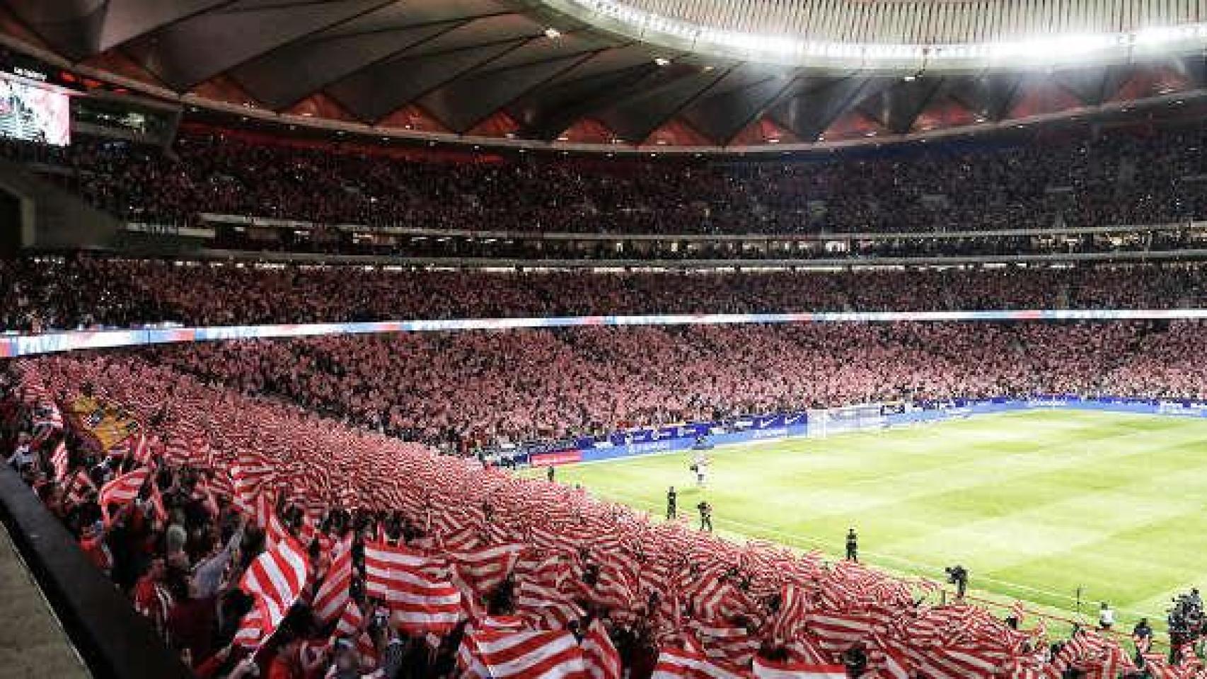Aficionados del Atlético en el Metropolitano