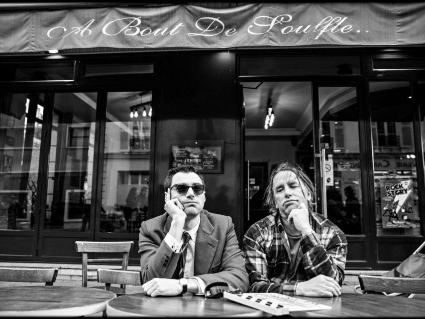 Eichard i Linklater durant el rodatge de Nouvelle Vague