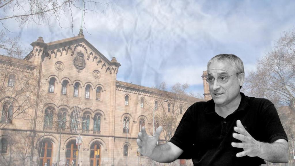 Ramón Flecha, fundador de CREA, con la Universidad de Barcelona (UB) en el fondo