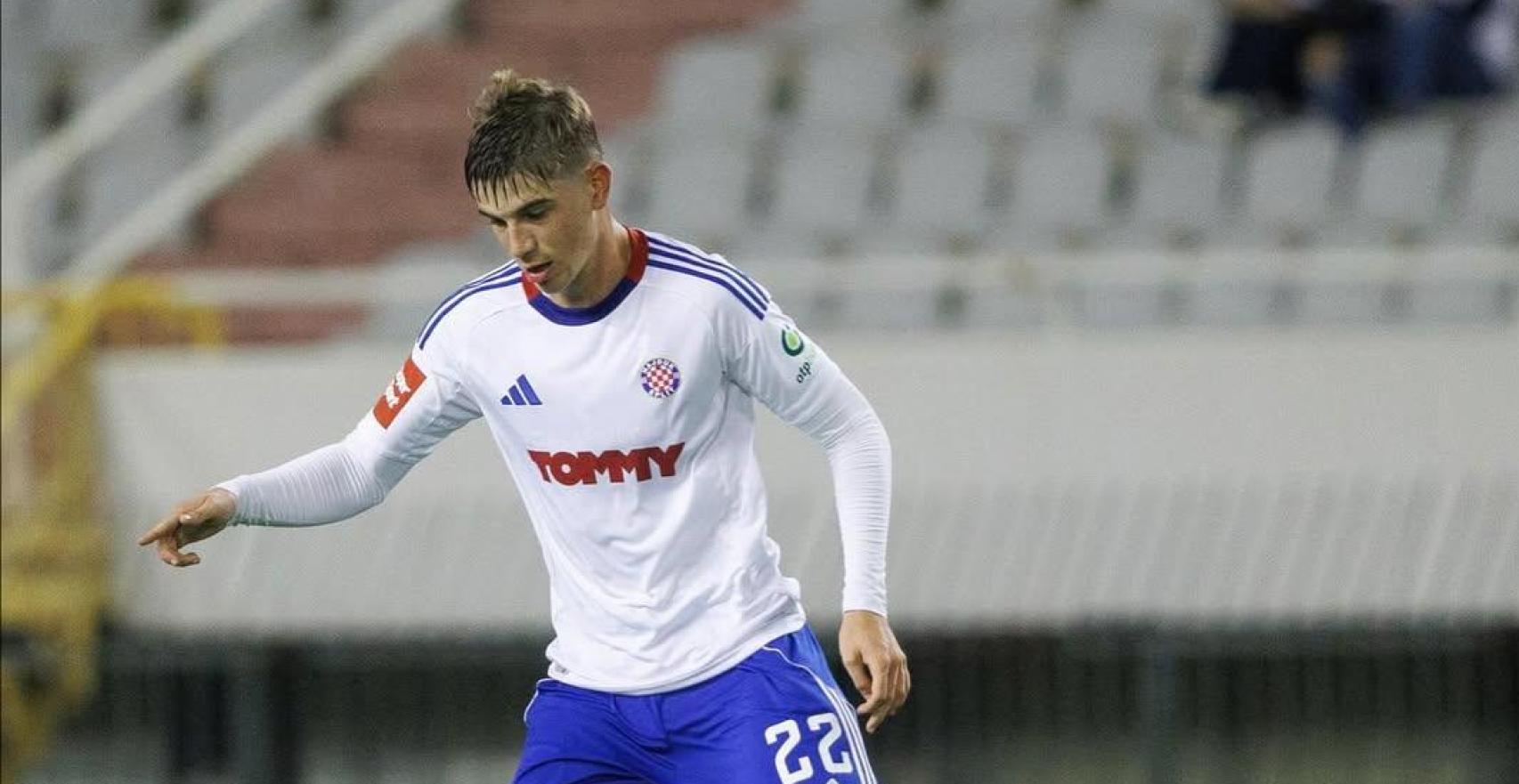 Branimir Mlacic, en un partit amb l'Hadjuk Split