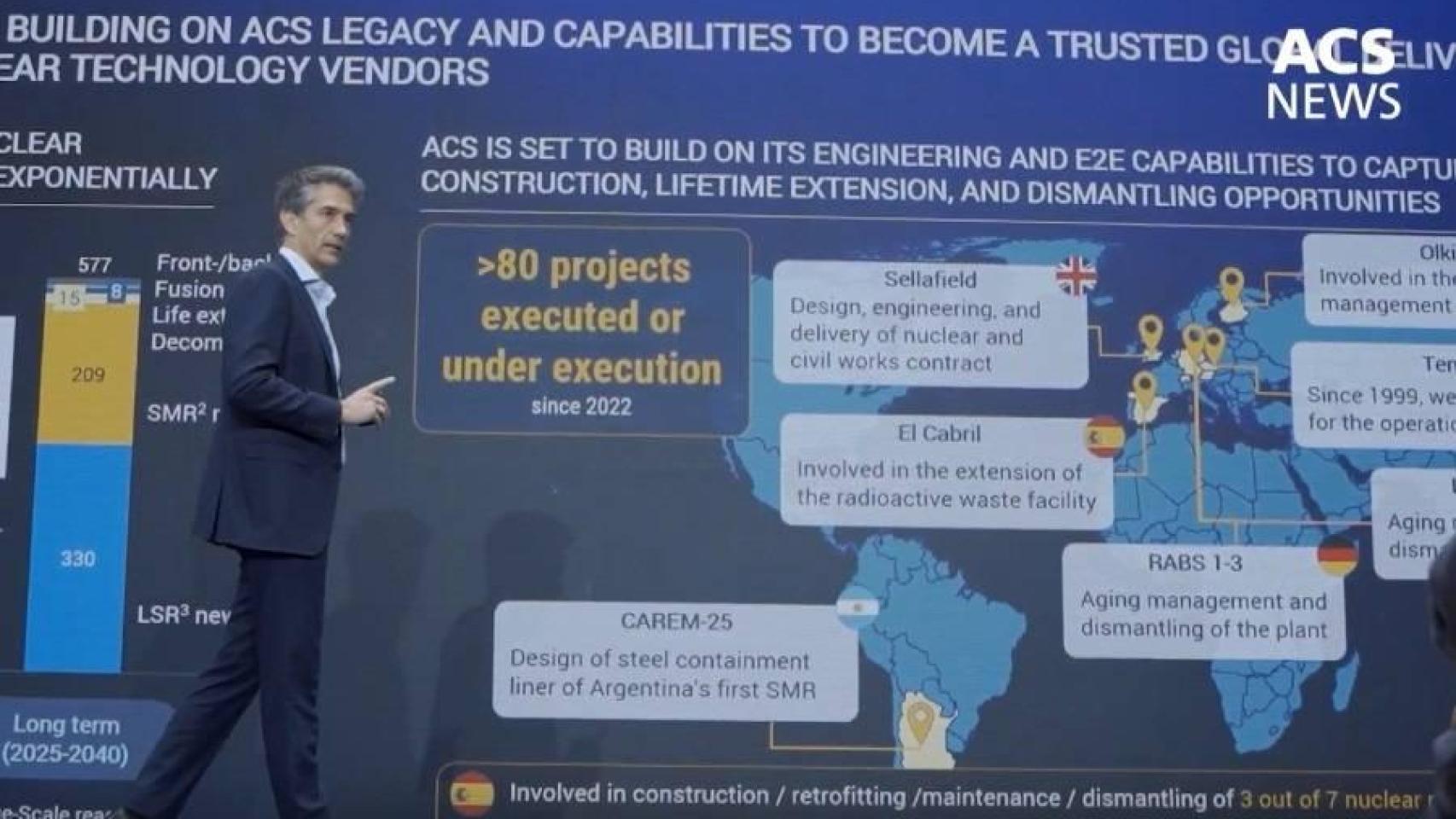 El CEO de ACS, Juan Santamaría, durante el Data Center Investor Day 2025