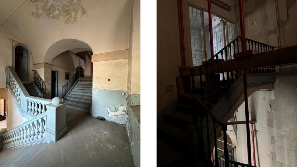 Imatges de l'estat actual de l'interior de l'edifici de la Foneria