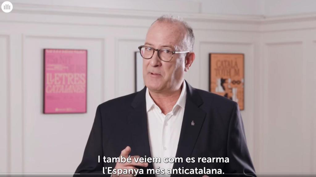 El presidente de Òmnium, Xavier Antich, en su discurso institucional de 2026