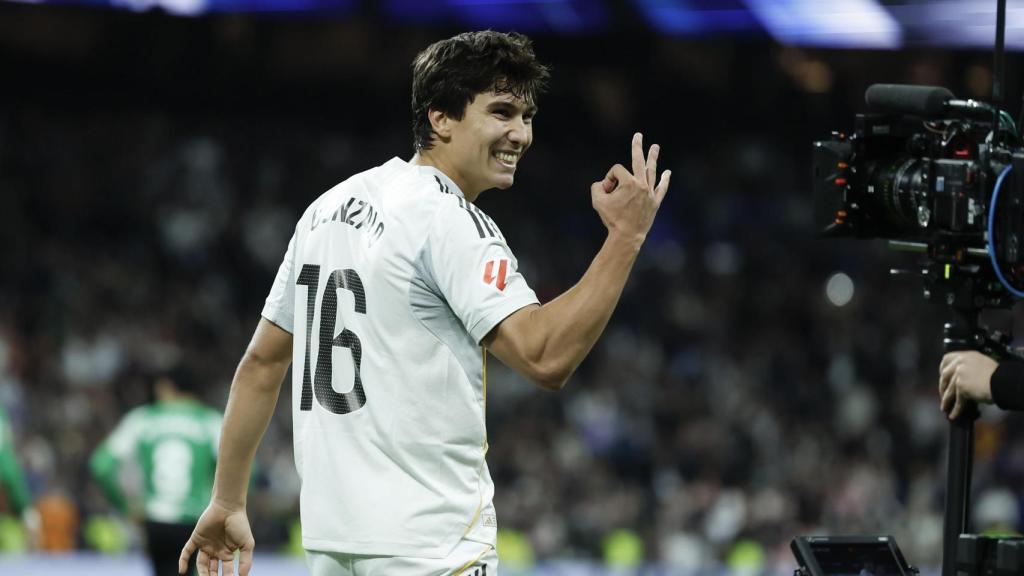 Gonzalo García celebra el seu primer hat-trick amb el Reial Madrid