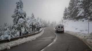 Puerto de montaña La Collada de Toses durante el temporal de nieve en Girona el 28 de diciembre