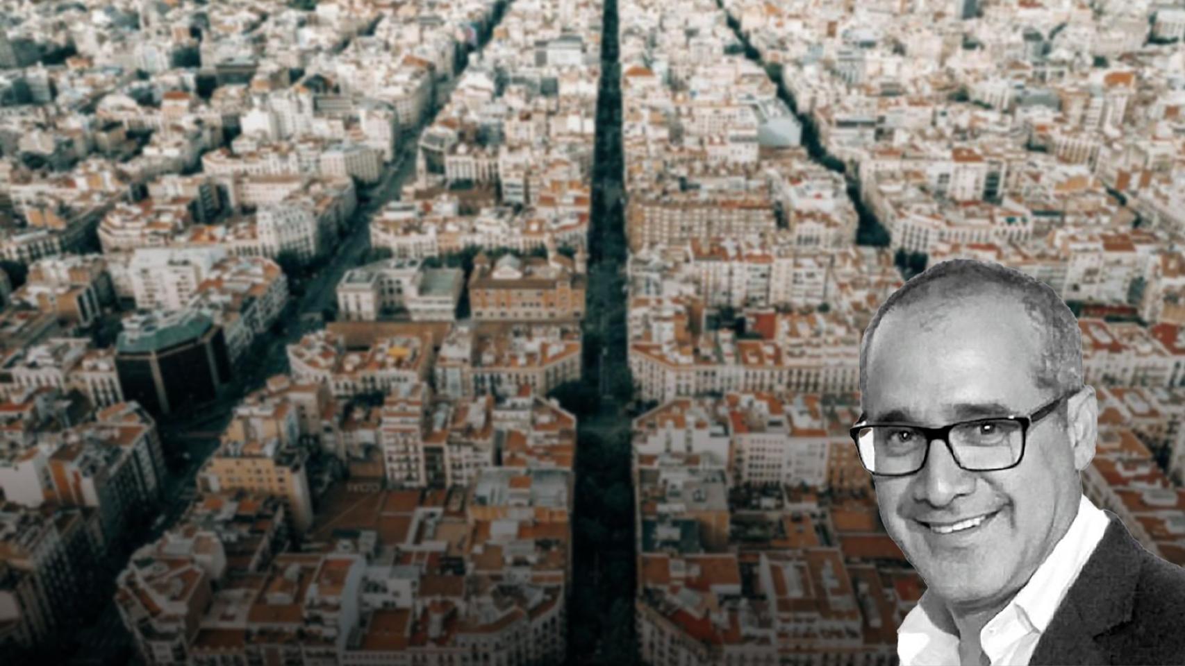 El empresario Jean Paul Rivas con el Eixample de fondo