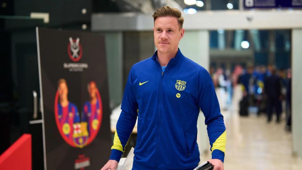 Ter Stegen, en la expedición del Barça rumbo a Arabia Saudí para la Supercopa