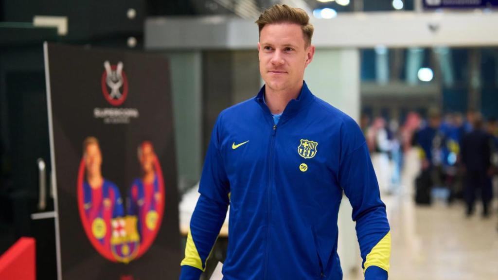 Ter Stegen, en la expedición del Barça rumbo a Arabia Saudí para la Supercopa