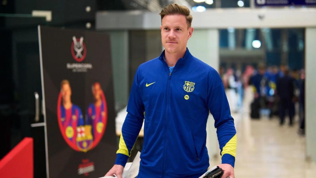 Ter Stegen, en la expedición del Barça rumbo a Arabia Saudí para la Supercopa