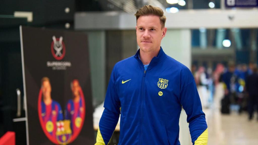 Ter Stegen, en la expedición del Barça rumbo a Arabia Saudí para la Supercopa