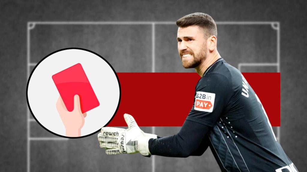 Tarjeta roja del Barça-Athletic Club para Unai Simón