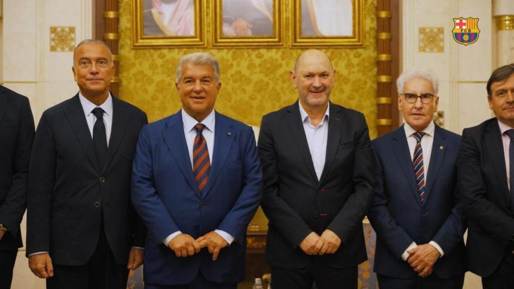 Joan Laporta rep Rafael Louzán a l'hotel Ritz-Carlton