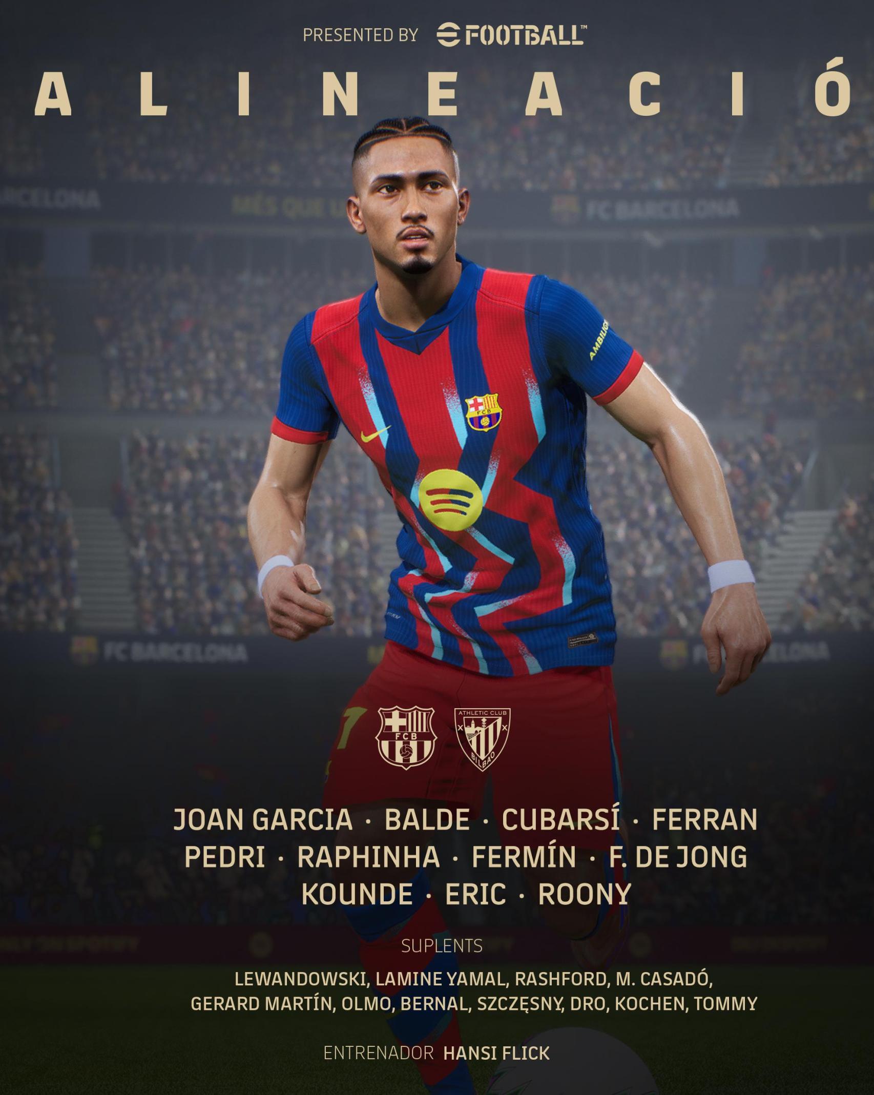 La alineación del Barça para las semifinales de la Supercopa contra el Athletic Club