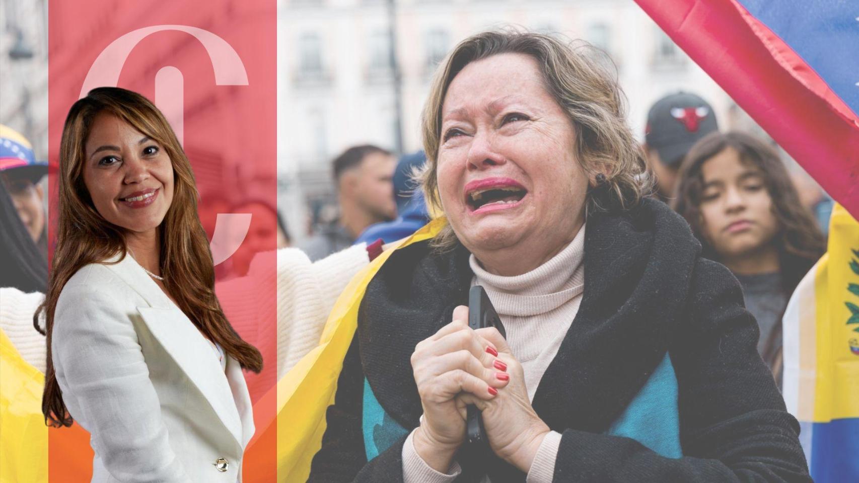 Un grupo de venezolanos celebran la caída del régimen de Maduro