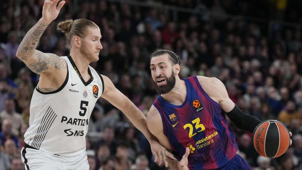 Toko Shengelia durant el Barça de bàsquet-Partizán