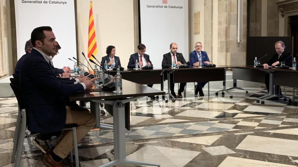 Reunión entre el Govern y los agentes económicos en el Palau de la Generalitat