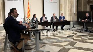 Reunión entre el Govern y los agentes económicos en el Palau de la Generalitat